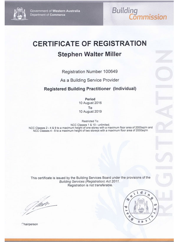 Registered Builder Qualifications Perth Building Inspections